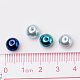 PandaHall Elite Pack of 100 Round Glass Pearl Beads for DIY Jewellery Making - Caribbean Blue - 8 mm HY-PH0006-8mm-03-4