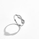 925 anillo de dedo de plata de primera ley con baño de rodio RJEW-BB67007-7-2