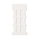 厚紙紙のジュエリーディスプレイカード  ヘアクリップやヘアゴムの収納に  長方形  ホワイト  12.9x6x0.06cm  穴：7.8mm CDIS-A006-08-2