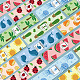 90 Uds. 9 estilos de etiqueta de papel de jabón con patrón de plantas/animales DIY-WH0399-69-030-7