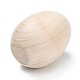 Huevos de pascua de madera en blanco sin terminar WOOD-B002-01-3