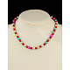 Mode Nachahmung Acryl Perle dehnbar Halsketten für Kinder NJEW-JN00428-02-1