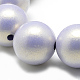 Opaque Acrylic Spray Painted Highlight Beads ACRP-Q024-8mm-G05-2