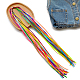 Silk Ribbon Colorful Hair Braid Rope Strands OHAR-PW0003-201A-1