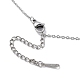 201 collier pendentif fantôme creux en acier inoxydable avec chaînes forçat NJEW-Q317-08P-4