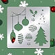 ステンレス鋼のカッティングダイステンシル  DIYスクラップブッキング/フォトアルバム用  装飾的なエンボス印刷紙のカード  マットなスタイル  ステンレス鋼色  クリスマスツリー模様  15.6x15.6cm DIY-WH0279-062-3