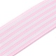 Stripe Pattern Printed Cotton Grosgrain Ribbon OCOR-WH0051-A04-2