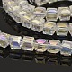 AB Color Plated Glass Faceted Cube Beads Strands GLAA-A031-8mm-AB11-1