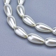 Teardrop Shaped Painted Grade A Glass Pearl Beads HY-AB416-EM099-5