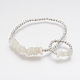 Set di gioielli in pietra di luna bianca naturale SJEW-JS00945-04-1