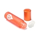 ガラス色のエッセンシャルオイルの空の香水瓶  ppプラスチックキャップとローラーボール付き  コラム  艶消し  オレンジ  2x8.5cm  容量：10ml（0.34fl.oz） MRMJ-K013-03B-2