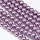 Brins de perles rondes en verre teinté écologique HY-A002-10mm-RB116-1