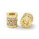 Brass Rhinestone European Beads KK-P232-17G-1