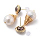 Orecchini pendenti con perle naturali EJEW-P256-17G-2