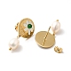 Daisy with Natural Pearl Dangle Stud Earrings STAS-H175-23G-2