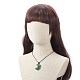 Colliers pendentif lune de pierres précieuses mixtes pour femmes NJEW-JN04270-3