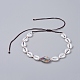 Verstellbare geflochtene Halsketten aus Nylonfaden NJEW-JN02707-M-2