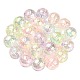 Textured UV Plating Rainbow Iridescent Transparent Acrylic Beads OACR-C007-09-1