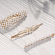 Dicosmetic 20 piezas 5 estilo latón micro pavé cabujones de circonita cúbica transparente KK-DC0003-25-6