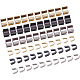 Benecreat 30セット3色＃5ジッパーストッパーとジッパー底真鍮製ジッパー交換部品（10セット/色）  3個/セット） KK-BC0005-02-1