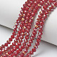 Electroplate Opaque Glass Beads Strands EGLA-A034-P4mm-H04-1