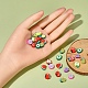 Ensemble de perles en argile polymère faites à la main 100pcs 10 styles CLAY-YW0001-55-5