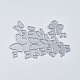 炭素鋼カッティングダイステンシル  DIYスクラップブッキング/フォトアルバム用  装飾的なエンボス印刷紙のカード  蝶  つや消しプラチナ  62x99x0.8mm DIY-K009-25A-1