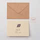 Ensemble d'enveloppes kraft et de cartes de vœux à motif de feuilles DIY-WH0161-37A-1