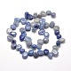 Hebras de cuentas de chip de jaspe de punto azul natural G-M204-47-2