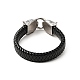 Bracelet cordon tressé imitation cuir pu BJEW-E009-08AS-2