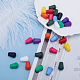 Gorgecraft 100 pièces 10 couleurs en plastique détachable cloche bouchon emembouts de cordon KY-GF0001-43-4