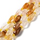 Quartz hématoïde jaune naturel/fils de perles de quartz guérisseur doré G-B028-A08-1