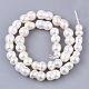 Fili di perle di keshi di perle barocche naturali PEAR-Q015-030-2