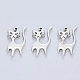 Tibetan Style Alloy Kitten Pendants X-TIBE-R316-067AS-RS-1