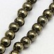 Natural Pyrite Beads Strands G-L031-3mm-01-2