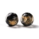 Main feuille de perles de verre au chalumeau d'or FOIL-E003-02A-2