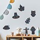 CREATCABIN 24Pcs 12 Styles Thanksgiving Fall Rainbow Scratch Paper Art Set Black Scratch It Off Magic Paper Crafts Supplies Hanging Decor Wooden Stylus for Bulk Holiday Party Home Classroom Gifts DIY-WH0401-65-7
