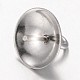 304 ciondolo a forma di spilla con perle a forma di tazza in acciaio inossidabile STAS-L143-01-3