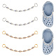Nbeads 1 Set Alloy Crystal Rhinestone Hamsa Hand with Evil Eye Link Shoe Decoration Chain FIND-NB0004-11-1