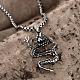 316L Surgical Stainless Steel Vintage Dragon Pendant Necklaces for Men NJEW-BB01311-3