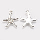 Starfish/Sea Stars Alloy Pendant Rhinestone Settings X-EA4033Y-2