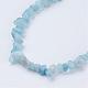Colliers en perles d'aquamarine et d'opalite naturels NJEW-JN01856-03-3