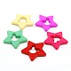 Opaque Plastic Acrylic Five-Pointed Star Beads MACR-M002-07-1