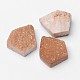 Tinti pentagono electroplate naturale geode / druzy agata cabochon G-E278-02-1