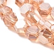 Chapelets de perles en verre électroplaqué EGLA-L018-C-FR01-2