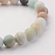 Natural Amazonite Beads Stretch Bracelets BJEW-JB02445-03-2