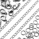 DIY 304 kits de fabricación de collares de acera de acero inoxidable DIY-LS0002-89P-3