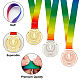 CREATCABIN 3pcs Award Metal Gold Silver Bronze Award Medals with Ribbon AJEW-CN0001-33-3