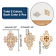 Arricraft 4 pièces 2 couleurs laiton micro pavé liens de zircone cubique ZIRC-AR0001-21-2