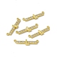 Rack Plating Brass Micro Pave Clear Cubic Zirconia Connector Charms KK-C007-37G-L-1